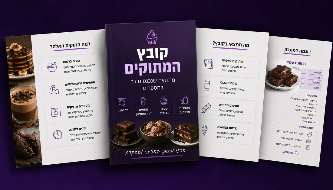קובץ המתוקים - מתכונים מתוקים עם הקלוריות, החלבון והפחמימות מחושבים